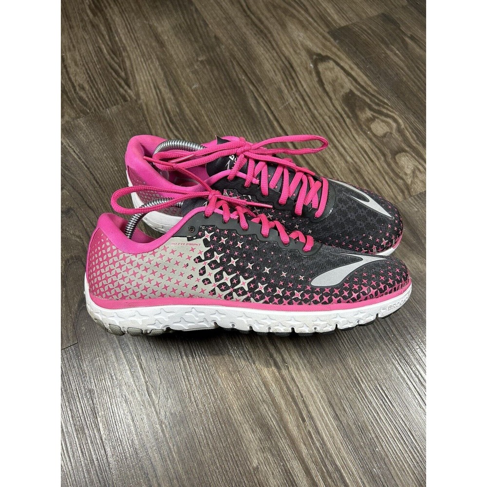 Women's Pink and Black Athletic Shoes